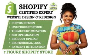 I will redesign shopify website design shopify website redesign dropshipping store