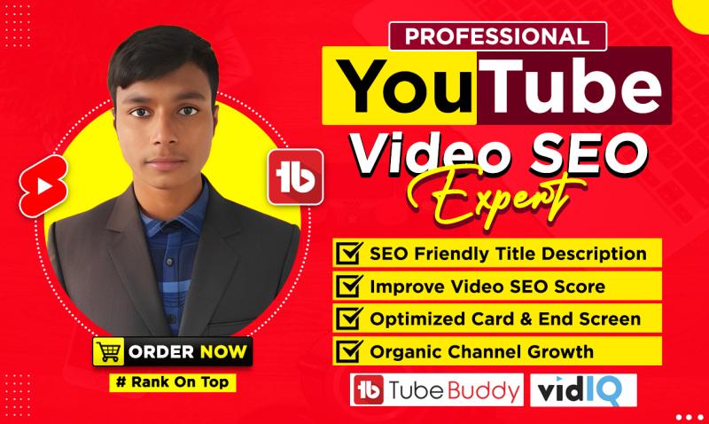 I will do best youtube video SEO expert optimization for top ranking and growth manager