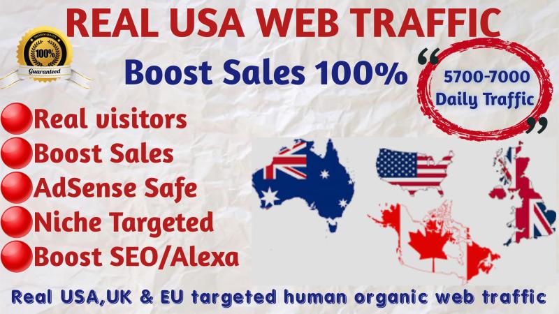 I will boost your website with USA targeted visitors