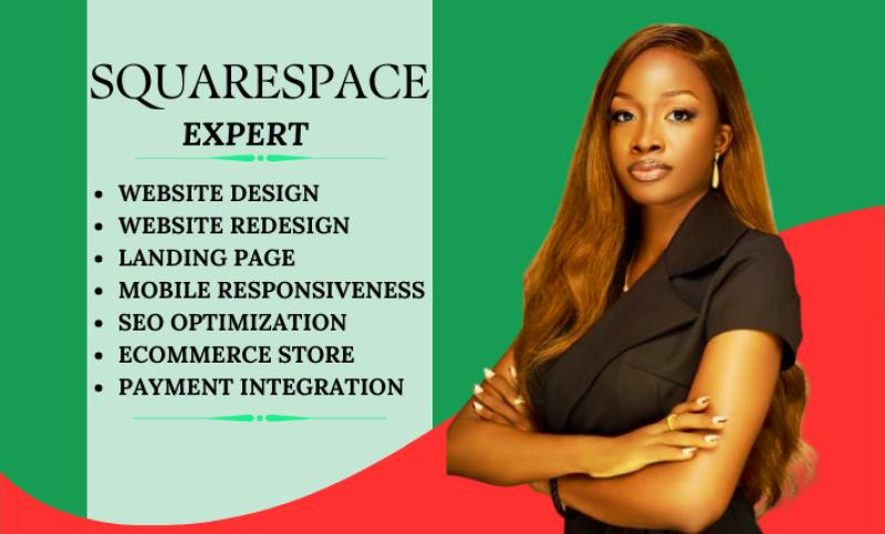 I will Squarespace website design, Squarespace website redesign, Squarespace landing page