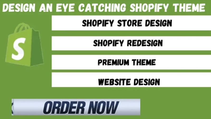 I will build a modern Shopify website design and ecommerce website