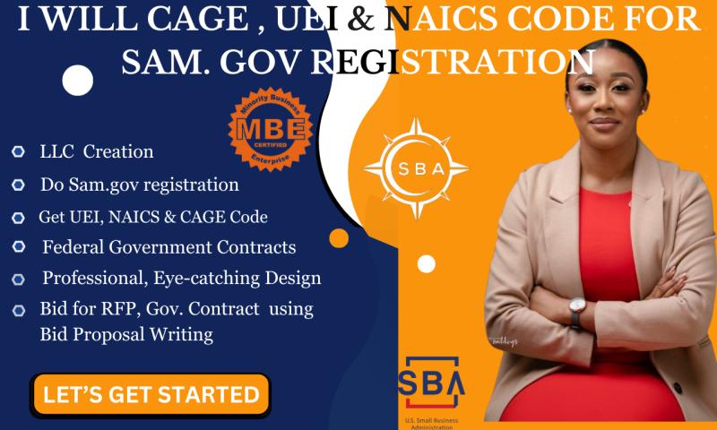 Do SAM Gov Registration, LLC Creation UEI, NAICS, CAGE Code, Government Contract