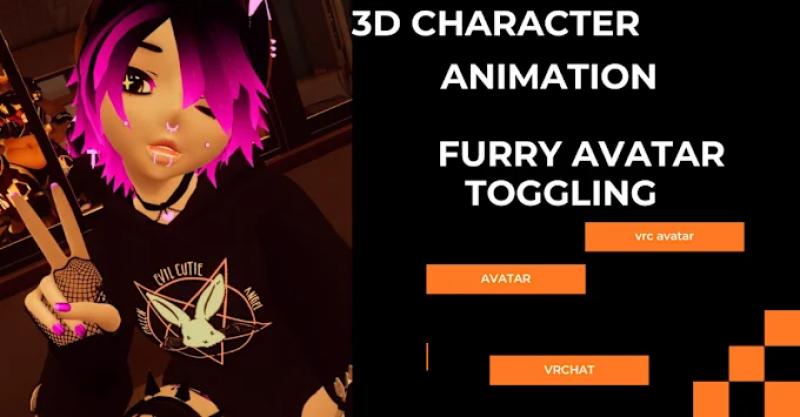 I will create custom furry avatar, vrc character, 3d modelling
