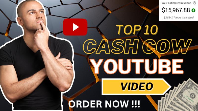 I will create a YouTube automation channel and create top 10 cash cow video