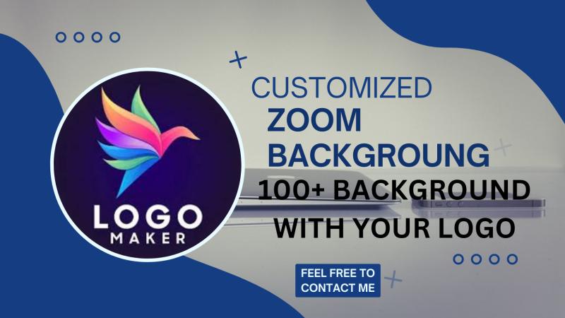 I will customize zoom background with your logo