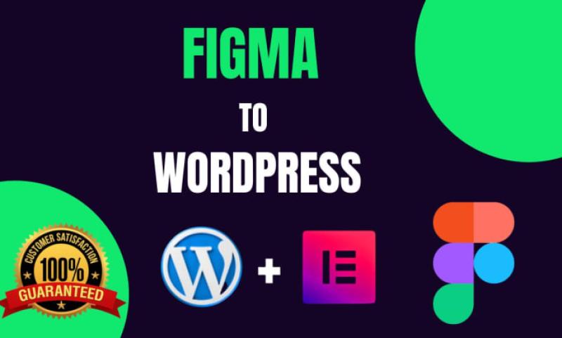 I will design a website Figma to WordPress, PSD to WordPress, Figma to Elementor