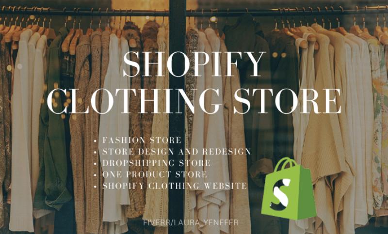 I will design a Shopify clothing store, clothing brand website, clothing website