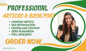 I will ghostwrite SEO blog posts, linkedin articles, saas, blockchain, and NFT article