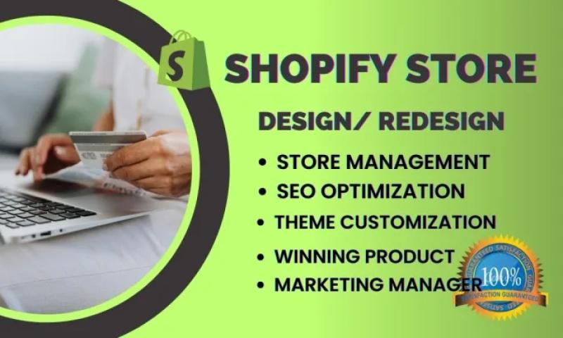 I will design, redesign your shopify store to improve user experience and sales