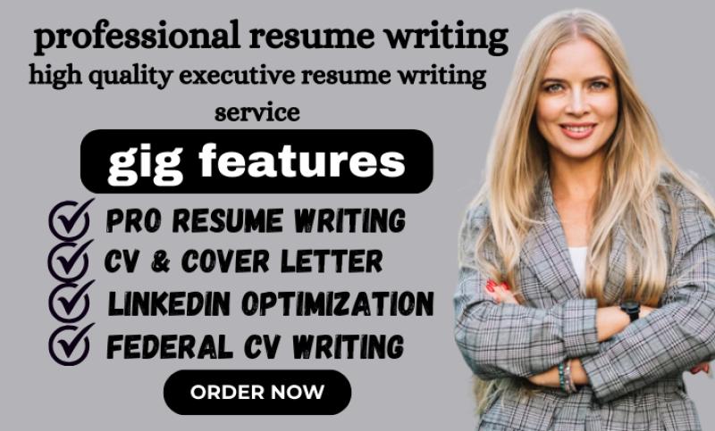 I will write a fully optimized professional resume, cover letter, CV, LinkedIn