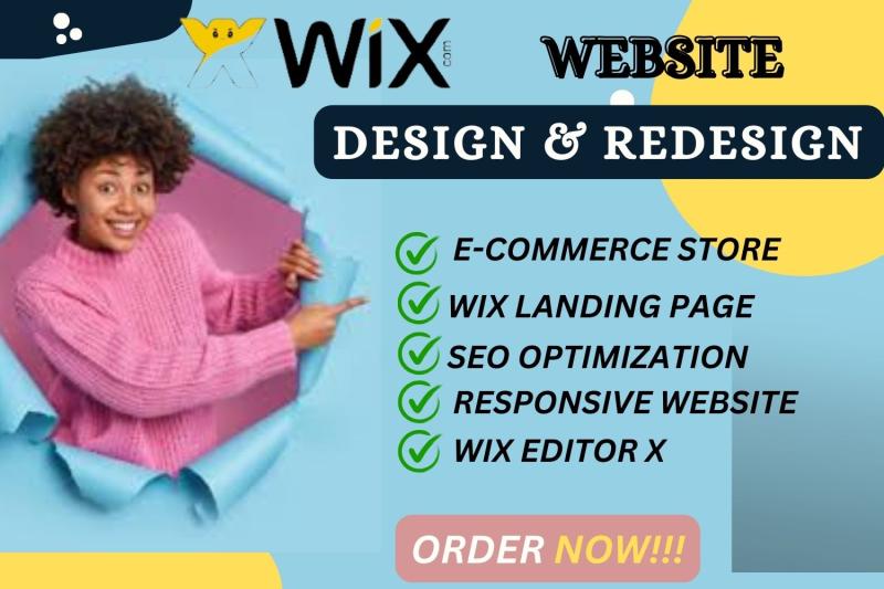 I will wix website redesign wix website, wix landing page design