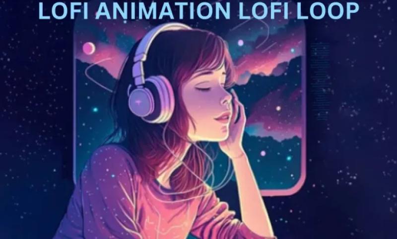 I will create a lofi loop animation illustration and gif animation