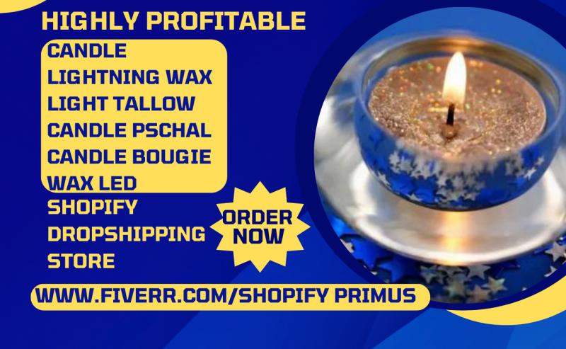 Candle Shopify Lightning Wax LED Shopify Dropshipping Website