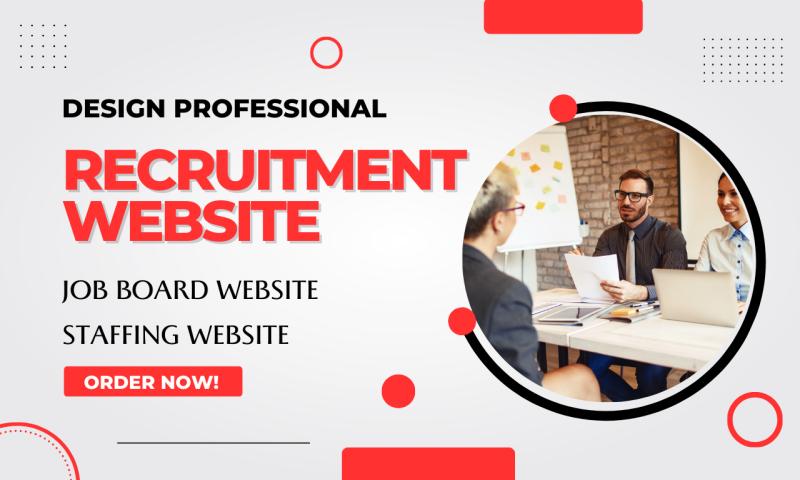 I will build a recruitment WordPress website job board website job agency staff hiring