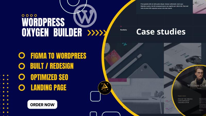 I will design a professional wordpress website with oxygen builder