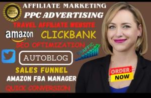 I WILL AMAZON FBA SETUP, CLICKBANK, TRAVEL AFFILIATE WEBSITE WITH AUTOBLOG