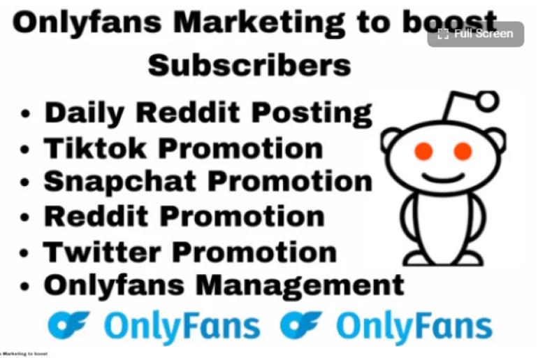 I will do OnlyFans page management, adult web link marketing, Reddit promotion and gain more subscribers