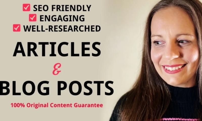 I will create outstanding SEO article blog content with unique, impressive, and high-quality writing