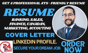 I will craft a sales, marketing, banking, financial, and investment resume