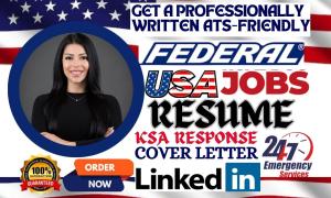 I will write ats federal resume, executive, usajobs, military resume, ksa