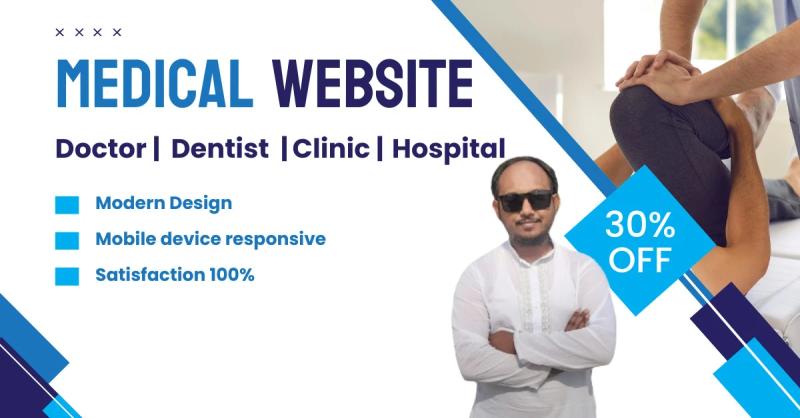 I will build medical, healthcare, doctor, and hospital website