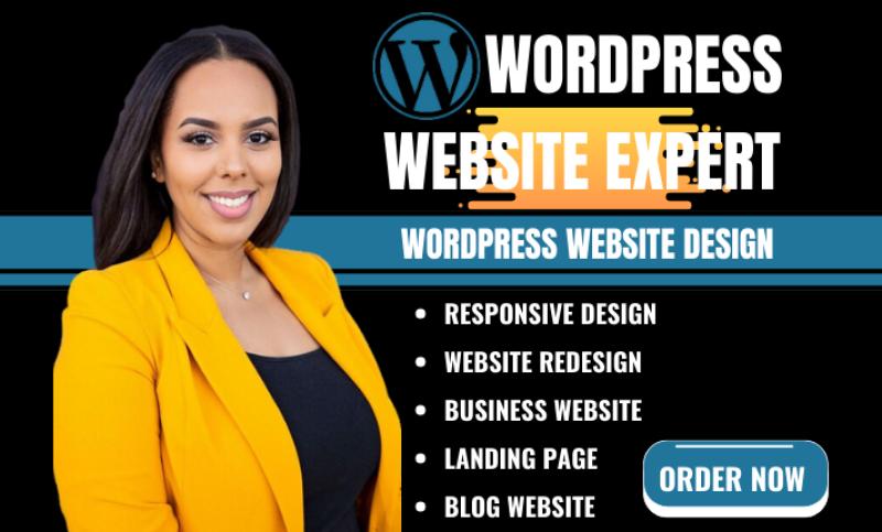 I will create wordpress website design, wordpress redesign