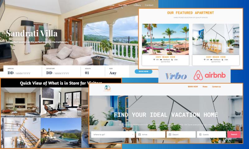 I will create a stunning vacation rental website for your short term rental business