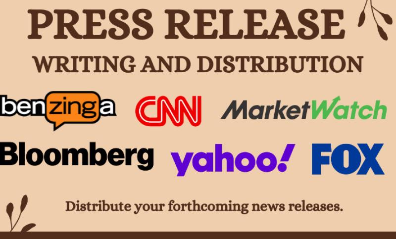 I will do professional writing and distribution of newsworthy press releases.