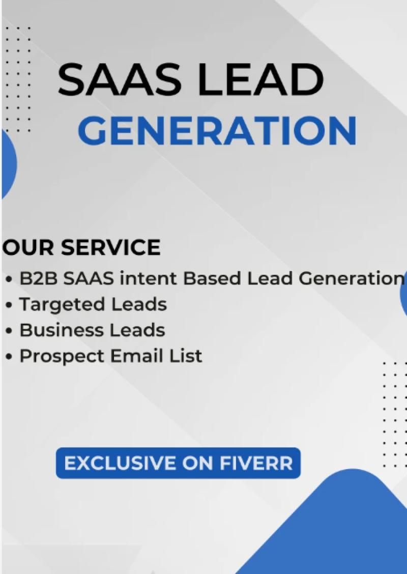 I will provide b2b saas industry intent based lead generation