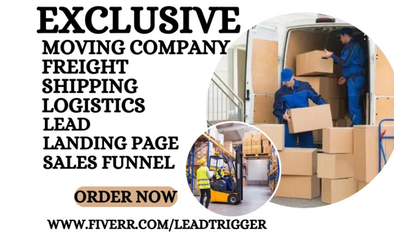 Generate Moving Company Freight Shipping Transport Logistics Movers Cargo Leads
