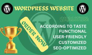 I will build functional and user friendly wordpress website, wordpress website design