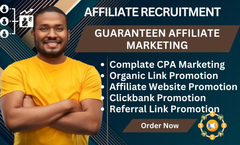 I will promote affiliate link affiliate recruitment cpa affiliate marketing