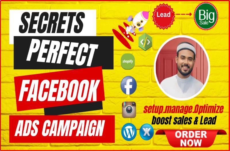 I will be your Facebook Ads Campaign Manager, Run Instagram Ads Campaign, Shopify Ads