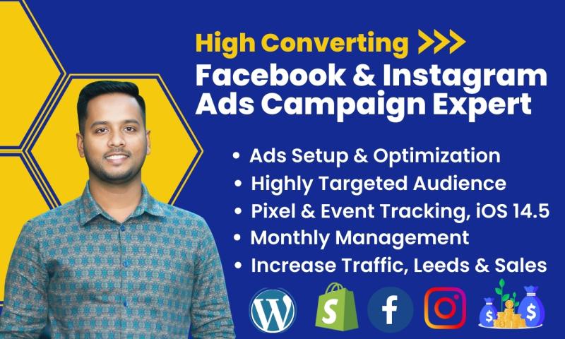 I will Facebook Ads Campaign Expert, FB Advertising, FB Ads, Instagram Ads