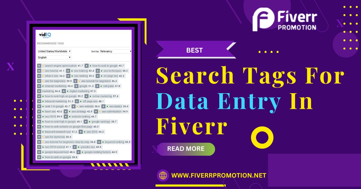 Best search tags for data entry in fiverr