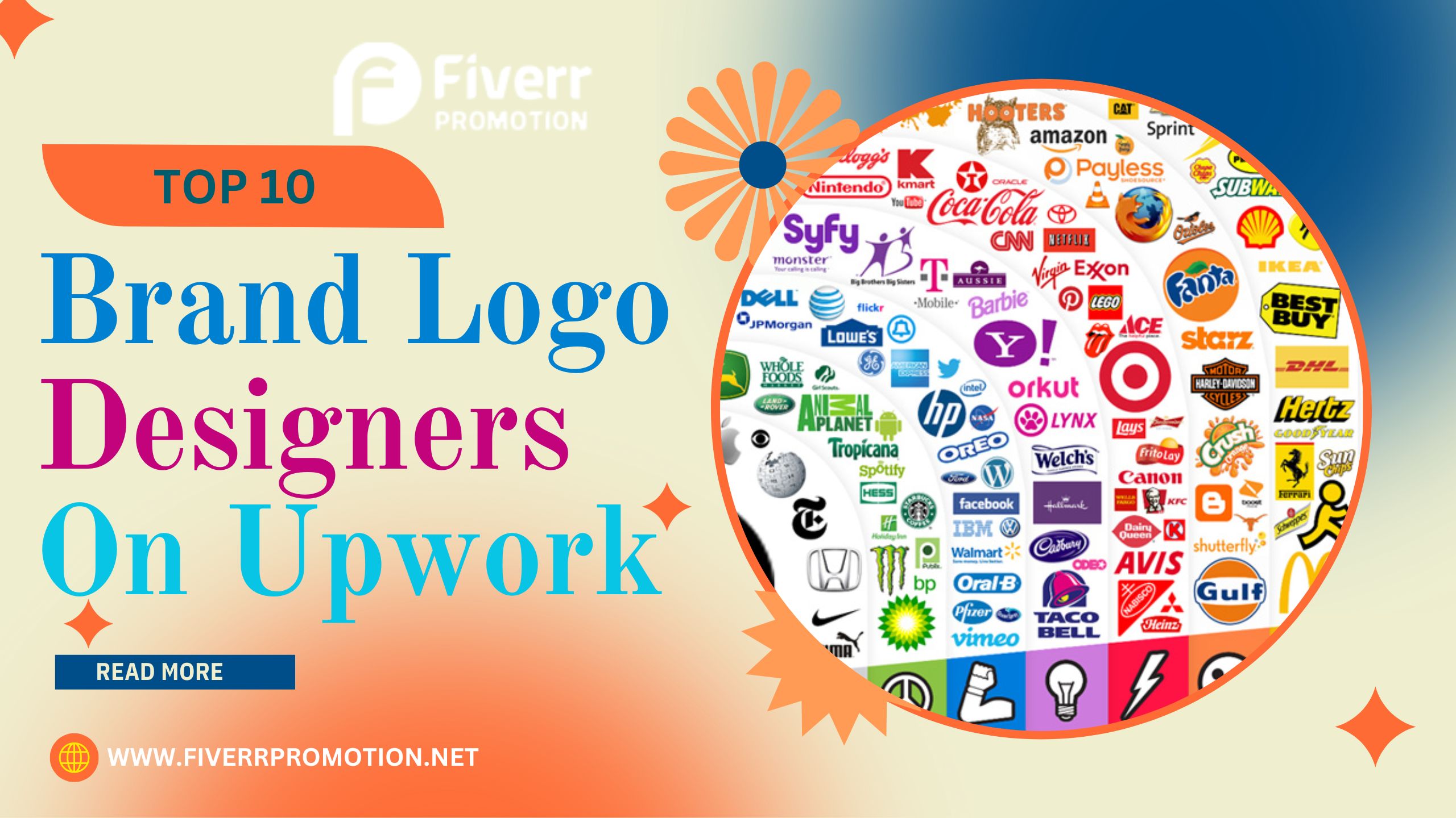 Top 10 Brand Logo Designers on Upwork - Fiverr promotion