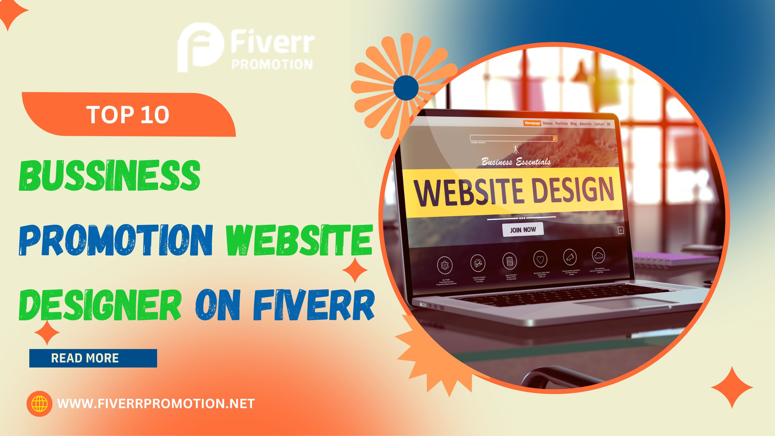 Top 10 Bussiness Promotion Website Designer on Fiverr