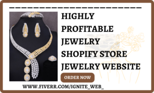 I will build highly profitable jewelry shopify handcraft store jewelry acessory website