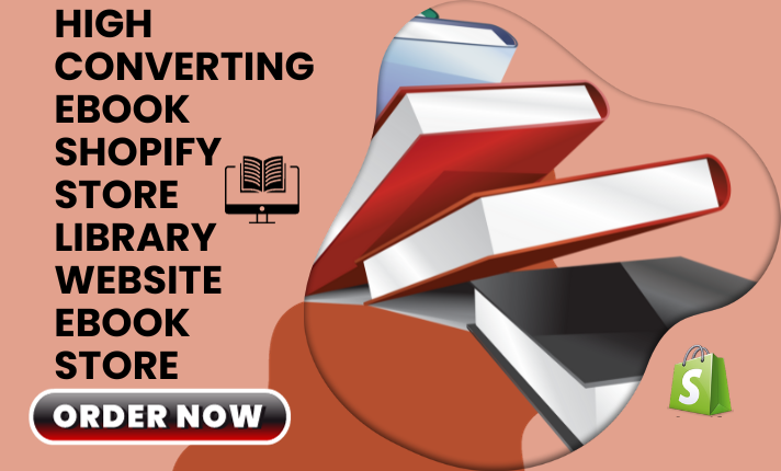 I will design high converting ebook shopify store library website ebook store