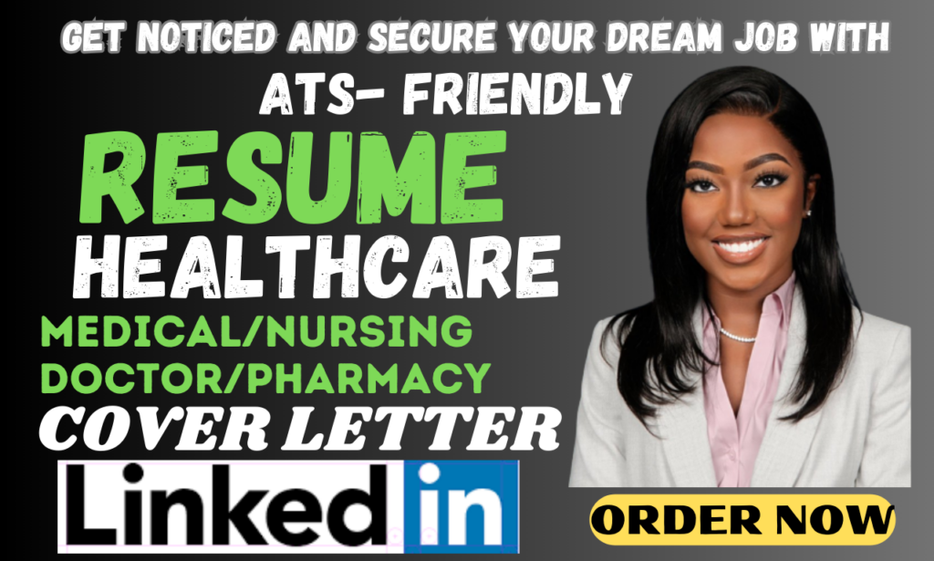 I will write healthcare, pharmaceutical, nurse, medical ats resume and cover letter