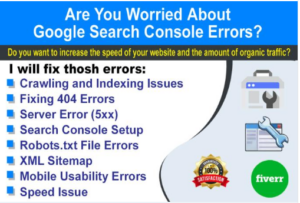 I will fix google search console errors and index coverage issue