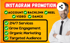I will do grow your instagram by organic promotion