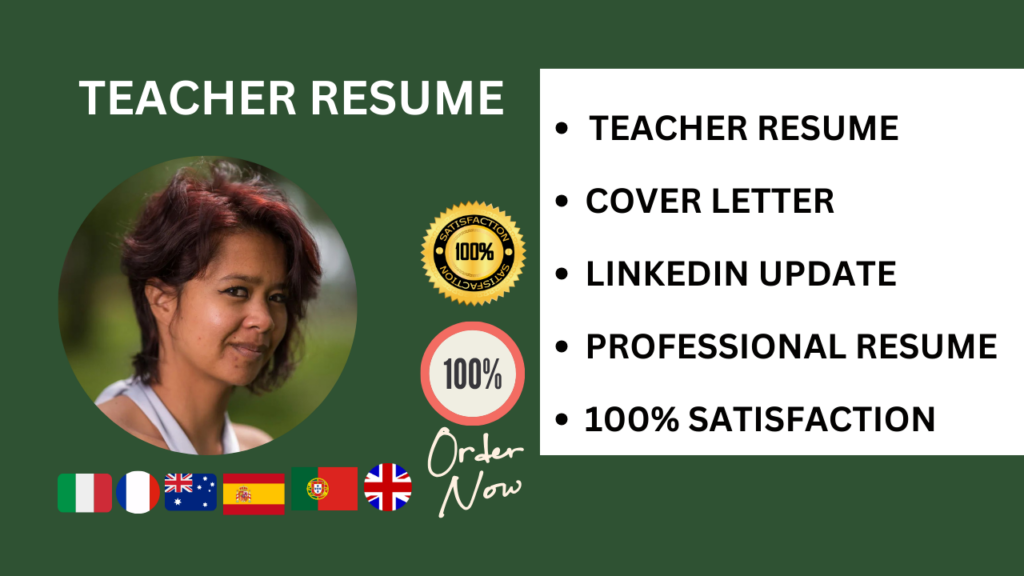 I will craft professional teacher resume cover letter lecturer resume professor cv