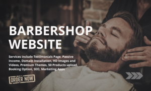 I will design a barbershop hair saloon beard coiffeur haircut hairdresser website