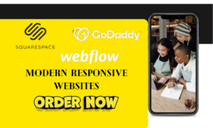 I will design redesign fully responsive ecommerce godaddy squarespace webflow websites