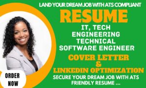 I will write engineering resume, technical resume, software engineer and resume writin