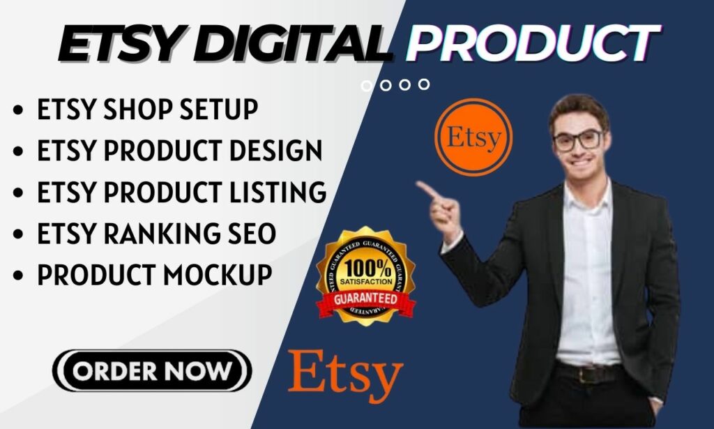 will design etsy digital product etsy digital planner set up etsy shop etsy SEO