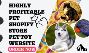 I will design most profitable pet shopify pet care dropshipping store ecommerce website