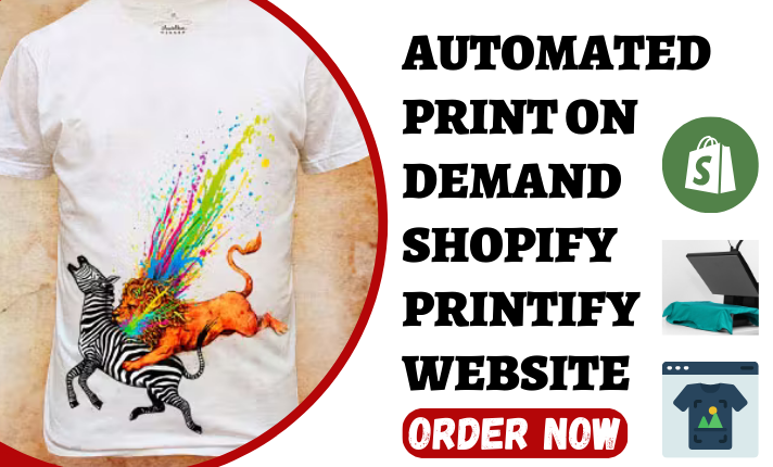 I will setup automated print on demand shopify dropshipping store printify website