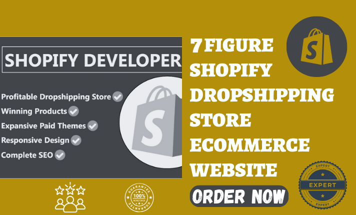 I will design 7 figure shopify dropshipping store ecommerce website